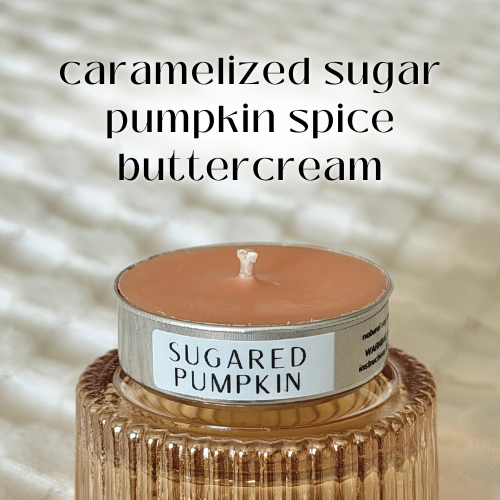 Sugared Pumpkin Tealight Candle