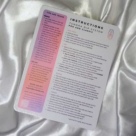 Instructions & Liquid Care Card